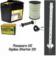 Equine 9V Starter Kit 3ft posts - easy to set-up - green or white